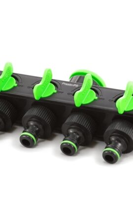 Кран кульовий Presto-PS на 4 виходи з внутрішнім різьбленням 3/4-1 дюйм в упаковці - 1 шт (4006)