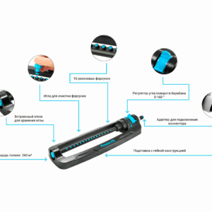 Дощувач Presto-PS осцилюючий Гарант (7815)