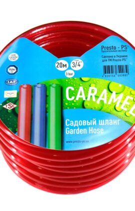 Шланг поливочный Presto-PS силикон садовый Caramel ++ (красный) диаметр 1/2 дюйма