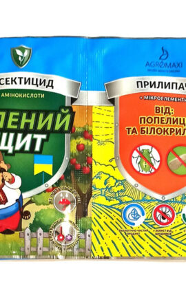 Інсектицид Зелений щит від попелиці та білокрилки 3 г + Прилипач 10 мл