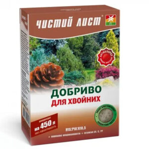 Кристалічне добриво для хвойних рослин 300 г Чистий лист