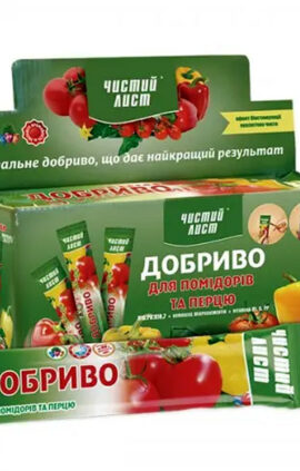 Кристалічне добриво для помідорів та перцю 100 г Чистий лист