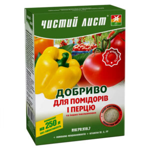 Кристалічне добриво для помідорів та перцю 300 г Чистий лист