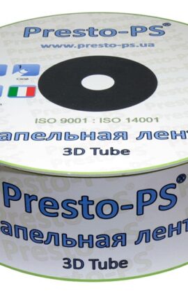 Крапельна стрічка Presto-PS емітерна 3D Tube крапельниці через 15 см витрата 1