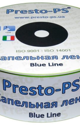 Крапельна стрічка Presto-PS щілинна Blue Line отвори через 20 см
