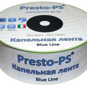 Крапельна стрічка Presto-PS щілинна Blue Line отвори через 20 см